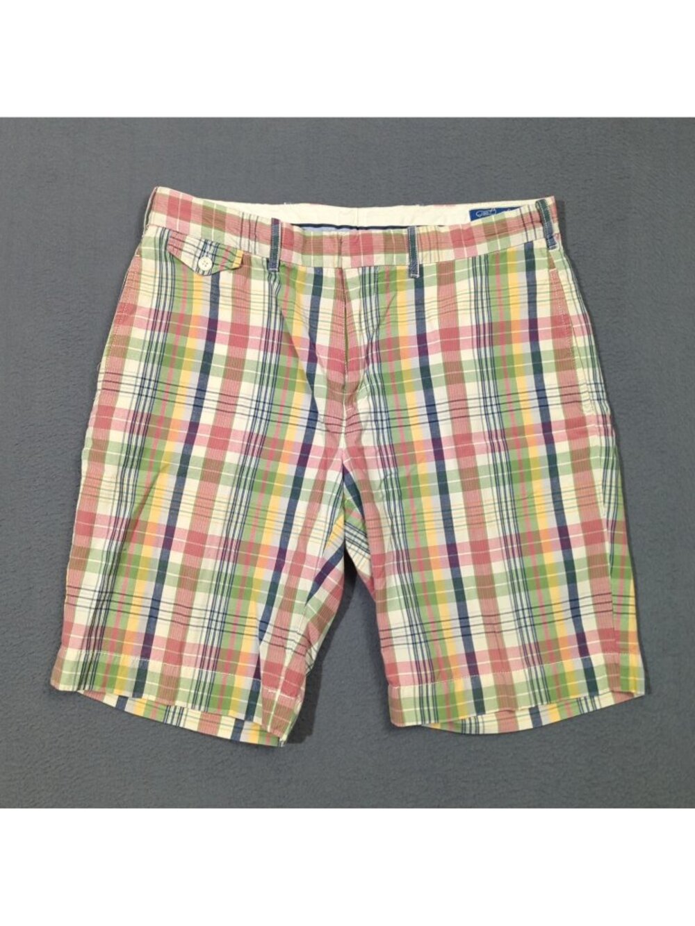 Polo Ralph Lauren Reg Sportswear Shorts Mens 34 Multicolor Plaid Cotton Colorful
